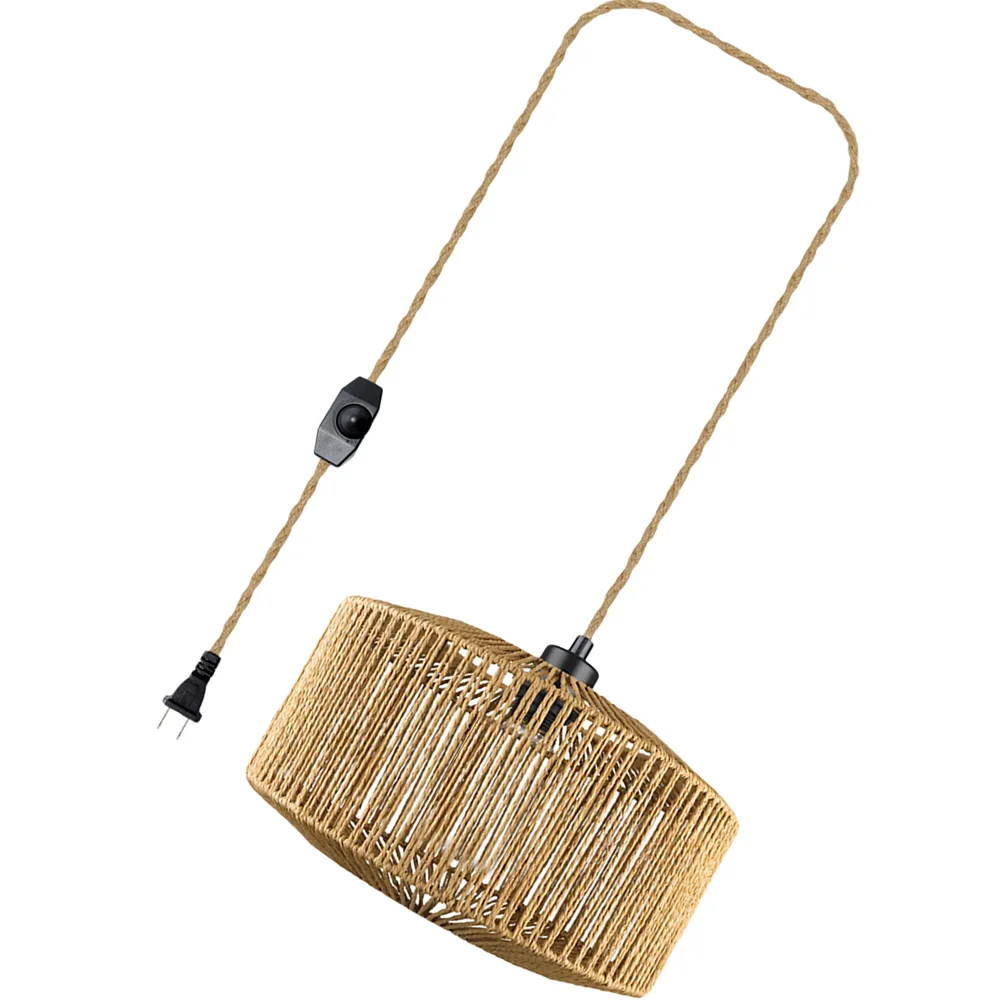 

Pendant Lights Rattan Chandelier Bulb Cover Replacement Lampshade Bohemia Woven Shades