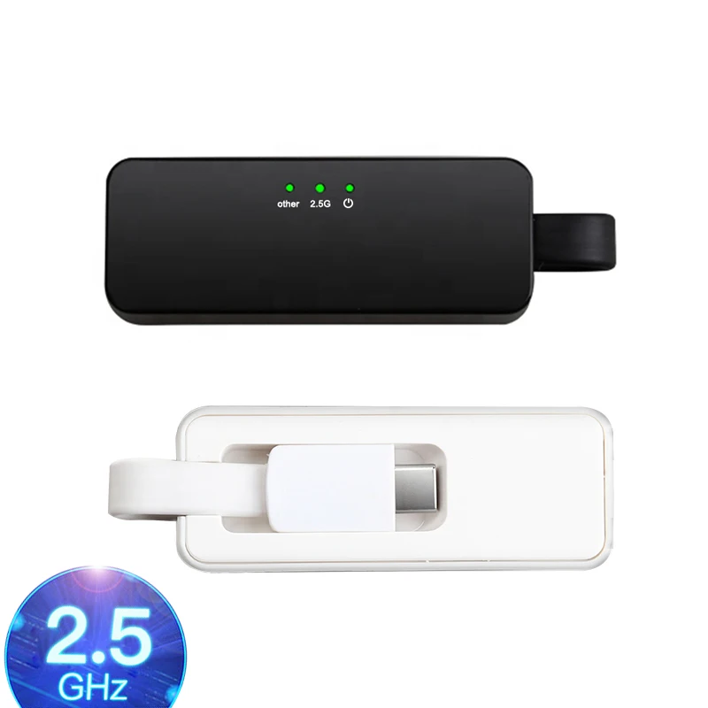 Speed Type C Ethernet Network Adapter 2.5G USB RJ45 Gigabit Network Card 2500Mbps USB 3.0 Ethernet Type-C RJ45 Lan Cable Adapter