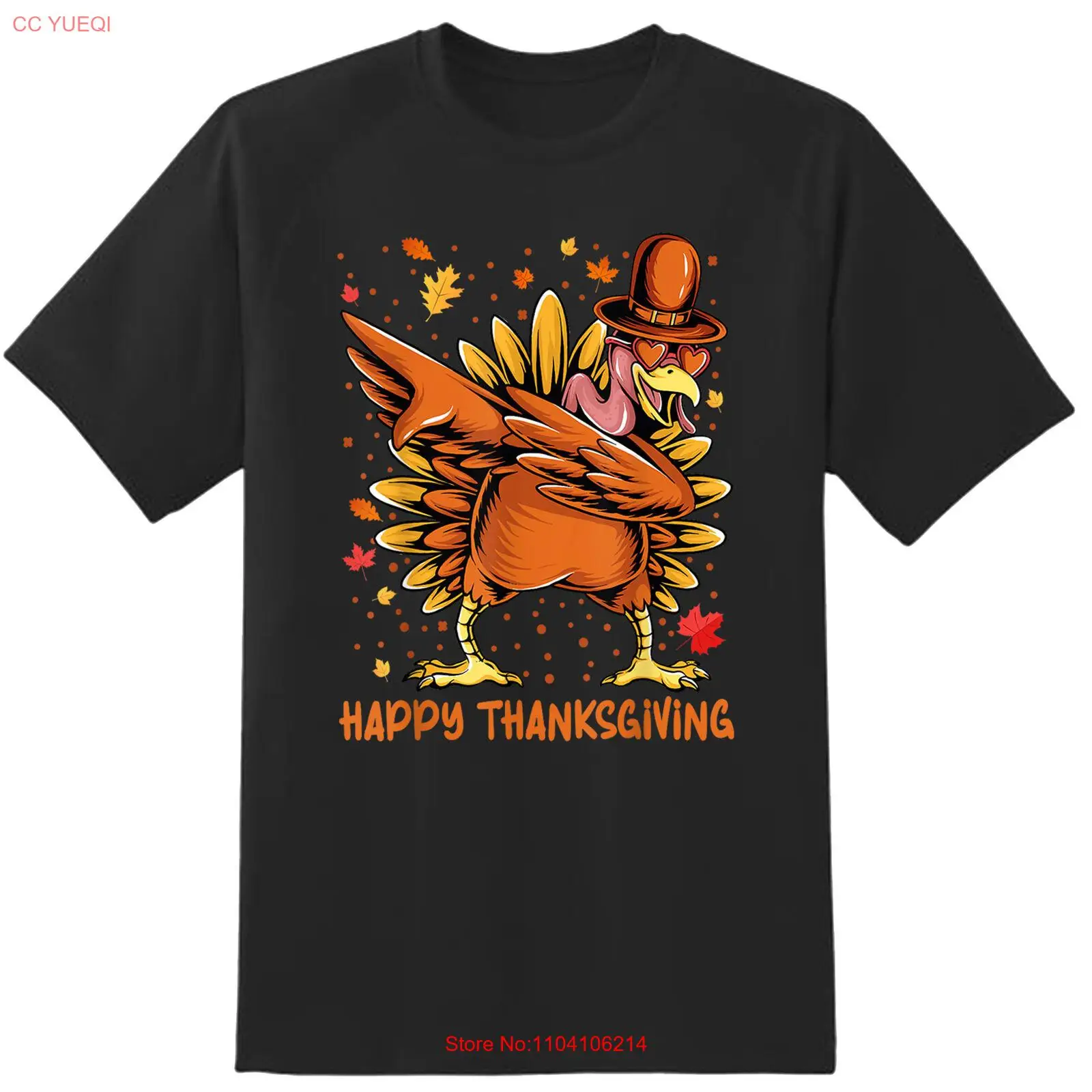 Happy Thanksgiving Dabbing Turkey Day Pilgrim Men T-Shirt Funny