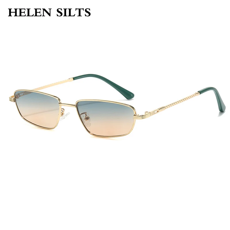 

Fashion Rimless Gradient Sunglasses UV400 Trending Designer Brand Women's Small Rectangle Shades for Men