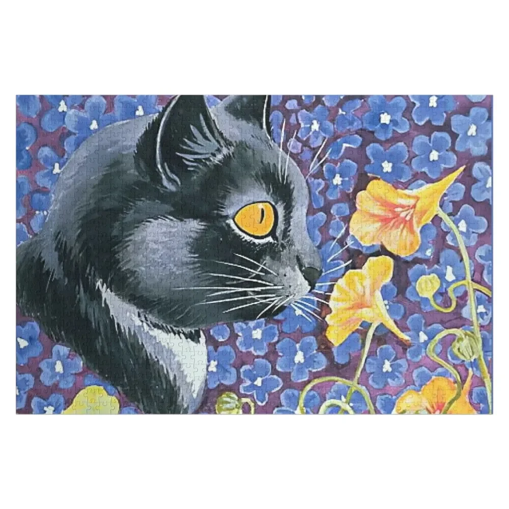 

“Cat and Nasturtiums” by Louis Wain Jigsaw Puzzle Customized Kids Gift Toddler Toys Scale Motors Wood Photo Personalized Puzzle