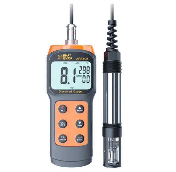 Portable Dissolved Oxygen Analyzer Dissolved Oxygen Analyzer Aquaculture Fish Pond Oxygen Detector AR8406