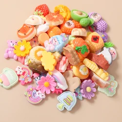 Leslie Mixed 5/20pcs Cute Resin Flower Fruit Animal Charm Cabochon DIY Nail Arts Phone Case Pendant For Jewelry Making Findings