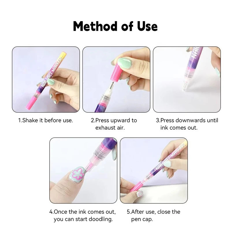 12 Teile/satz Nagel Acryl Stift Wasserdicht und Schnell Trocknend Künstlerische Graffiti DIY Schönheit Nagel Werkzeuge Nail art Graffiti Stift