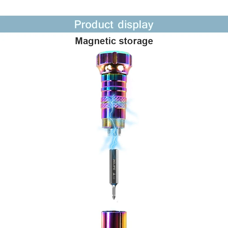 RELIFE RL-723 Interchangeable Torque Screwdriver Set Strong Magnetic Screwdriver Bits for Mobile Phone Repair Manual Tool