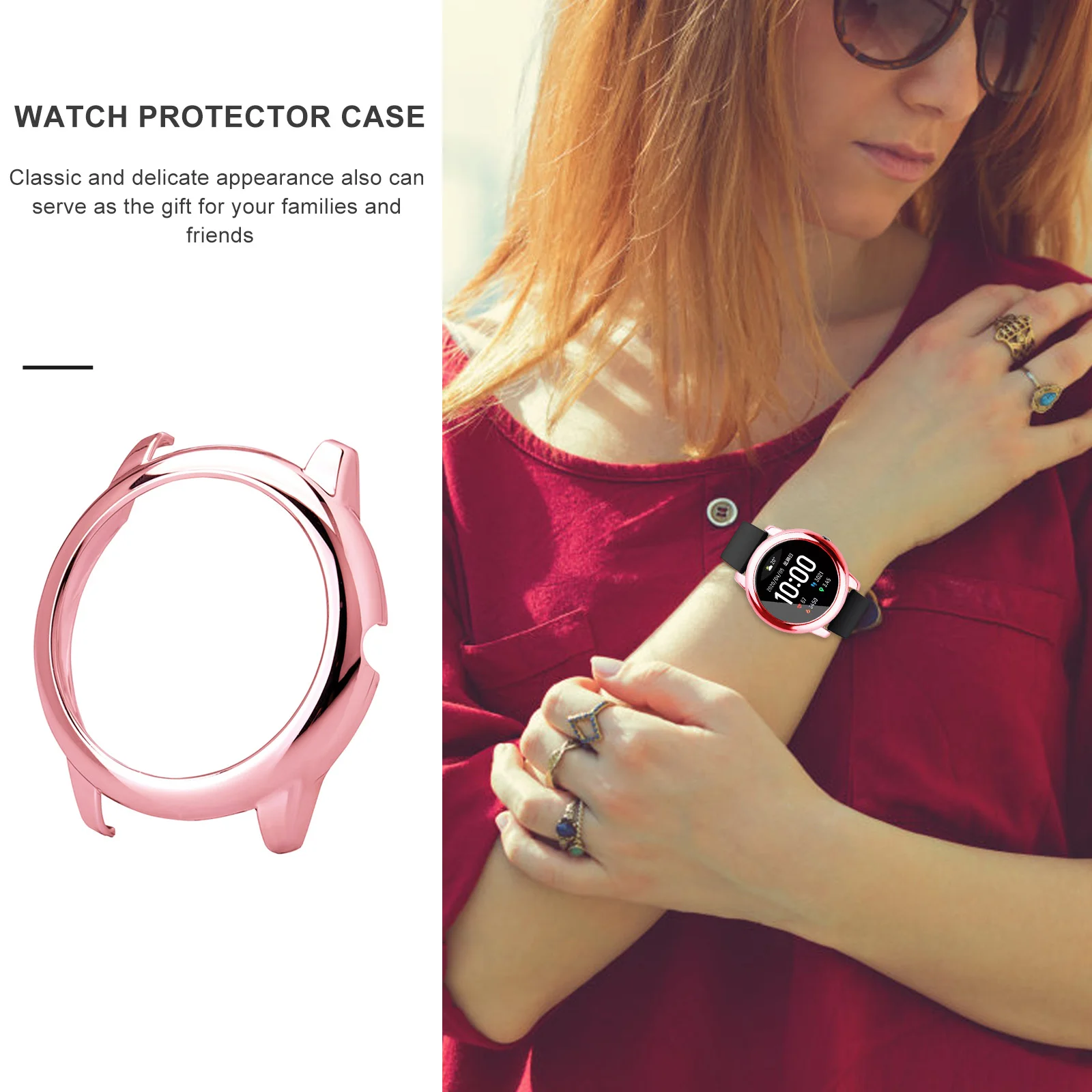Protective Case Watch Shell Screen Protector Smart Cover The Watche Frame for Water Proof
