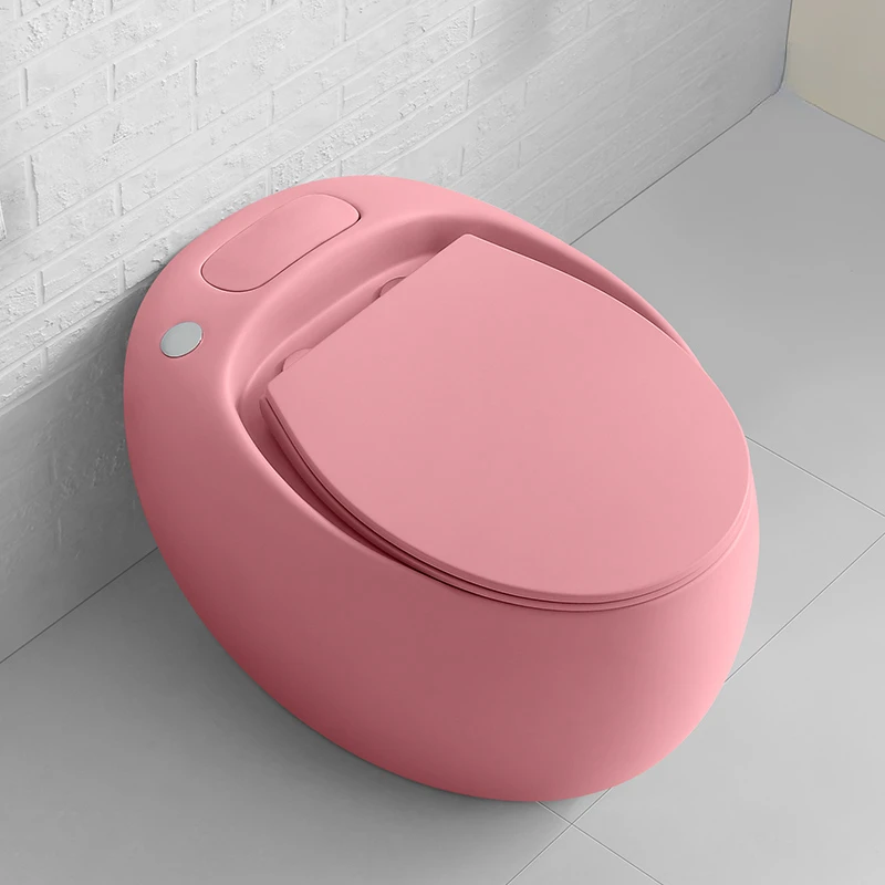 Without Tank Color Domestic Toilet Small Apartment Ceramic Water-Saving Electric Large Impact Egg round Toilet