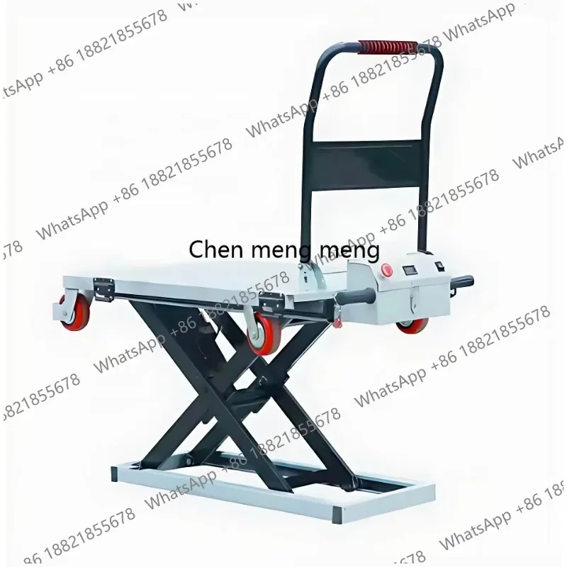 A55 Hydraulic Electric Scissor Lift Table  4-Wheel Steel Cargo Trolley & Flatbed Truck Platform  Factory Direct Cargo Handling 3