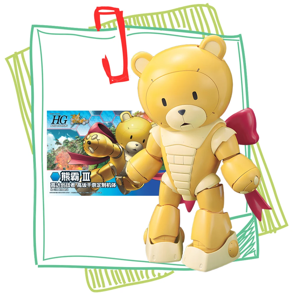

BANDAI In Stock Original GUNDAM HG 1/144 BEARGGUY III Anime Character Movable Figurines Children's toys