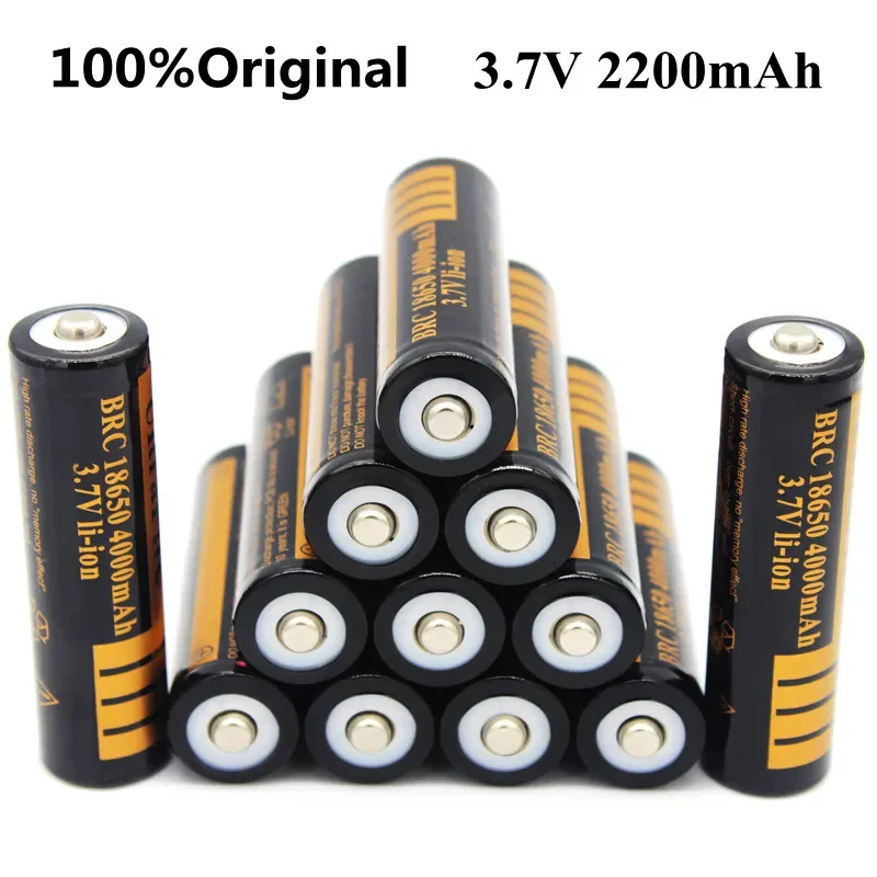 علامة تجارية جديدة 100%. 18650.3.7 فولت.2200 مللي أمبير. بطارية ليثيوم قابلة للشحن. استقرار الجهد. لعبة سيارة المصباح اليدوي للأطفال. ضوء LED