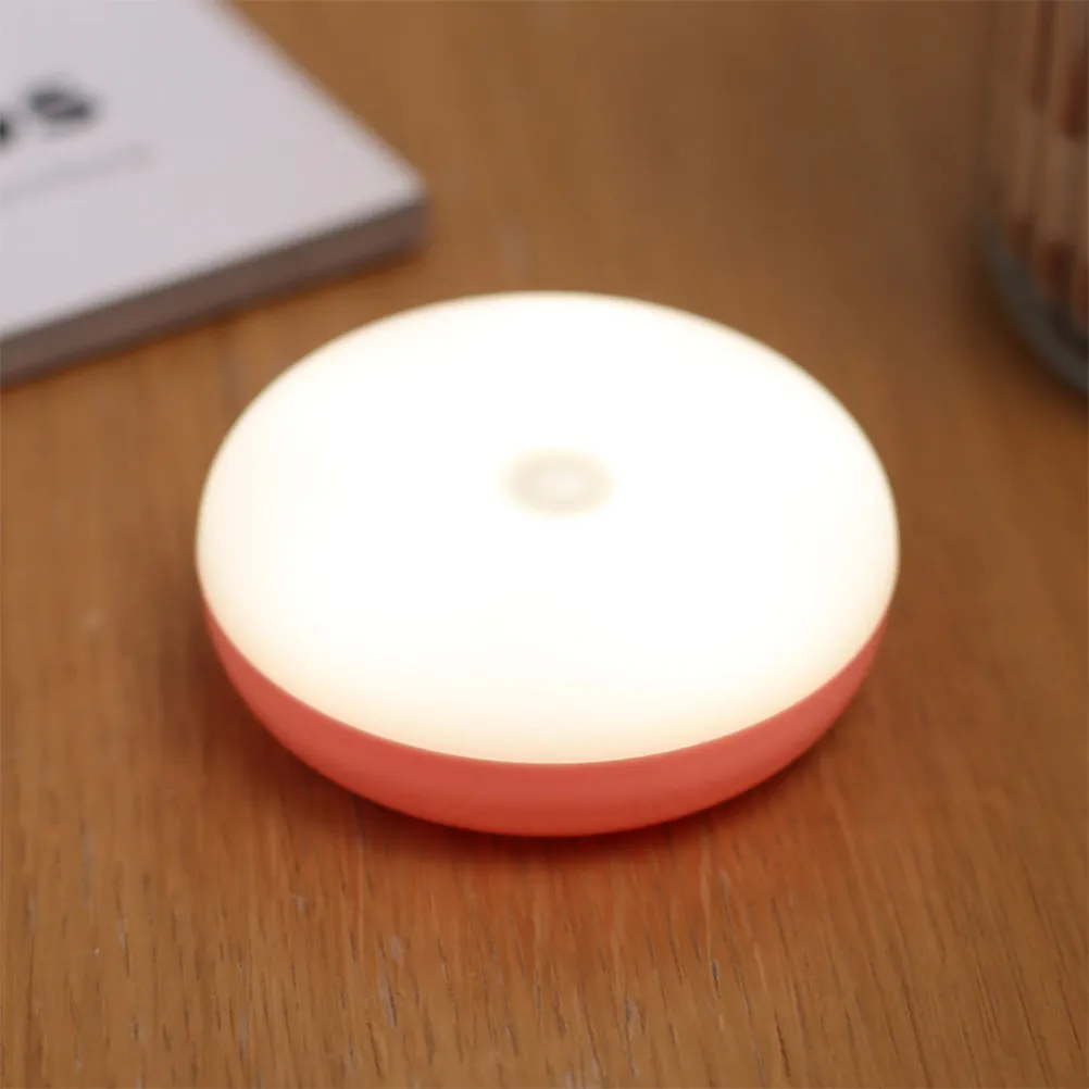 Pat Touch Night Light USB Rechargeable Dimmable LED Night Lamp Round Design Energy Saving Cordless for Corridor Toilet Bedroom