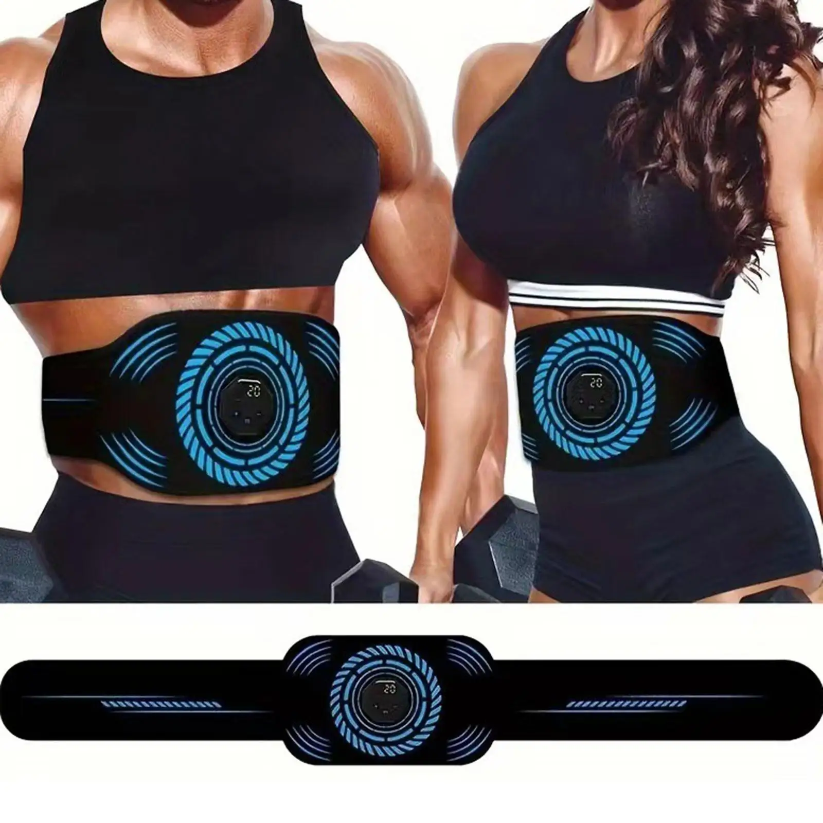 Cintura stimolatore ABS portatile uomo donna toner ab per sport casa addome braccia