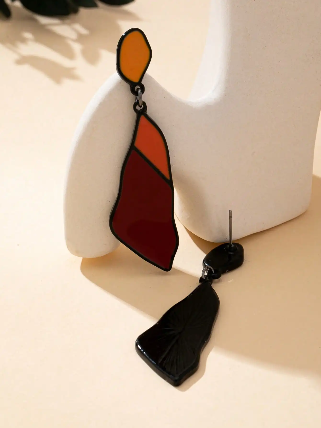 A Pair of Black Women's Earrings with a Trendy, Sexy, Fashionable, Casual, and Versatile Design