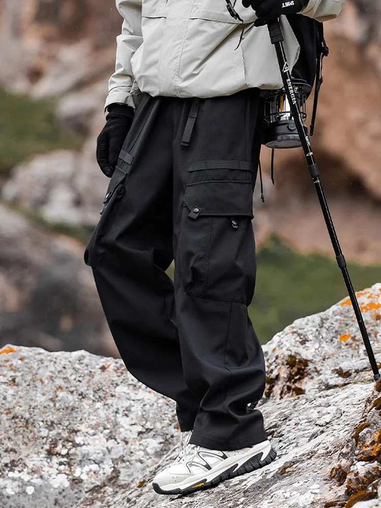 

Американские функциональные рабочие брюки большого размера, мужские модные брендовые весенние новые свободные уличные водонепроницаемые длинные брюки