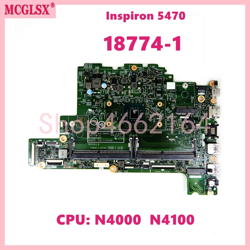 

18774-1 With N4000 N4100 CPU Laptop Motherboard For Dell Inspiron 5470 Notebook Mainboard 00J7P7J 00TVM1 0JXF68 Fully Tested OK