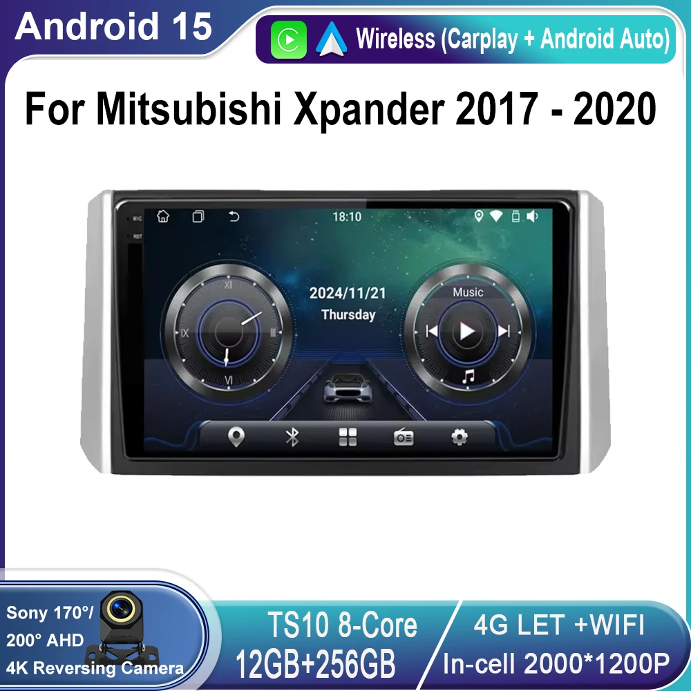 Android 15 For Mitsubishi Xpander 2017 - 2020 Car Radio Multimedia Video Player Android auto wireless adapter No 2din din WIFI