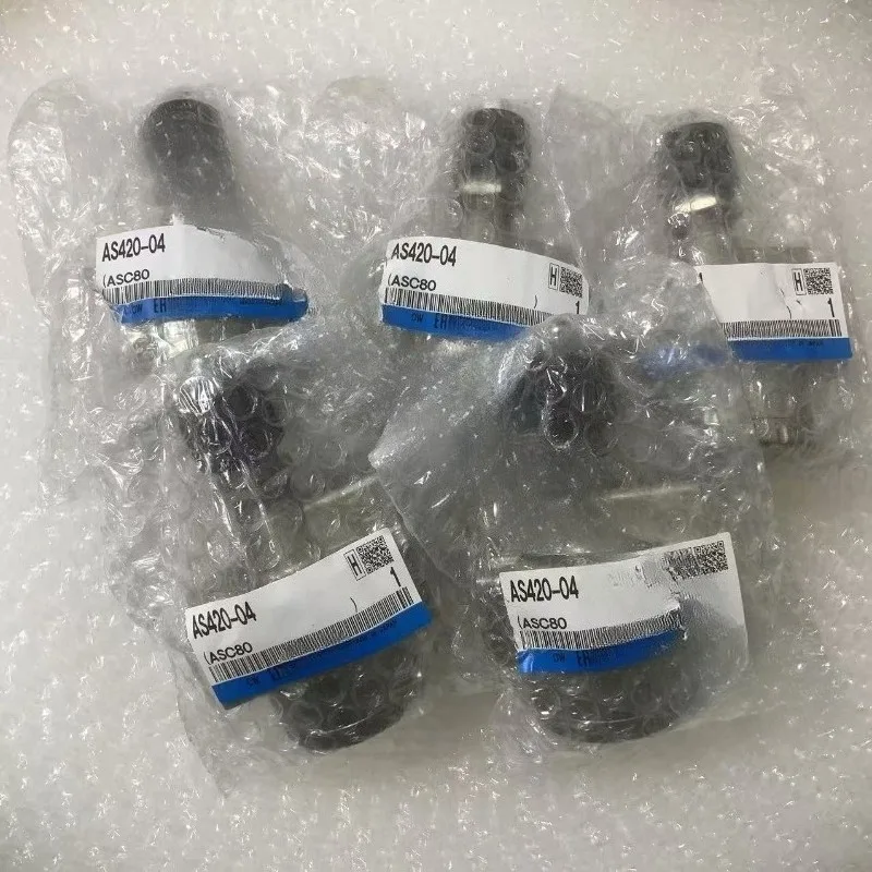 AS420‑04 AS500‑06 Pneumatic Flow Control Valve,Air Speed Regulator For Pneumatic Circuit Flow Adjustment Control Component