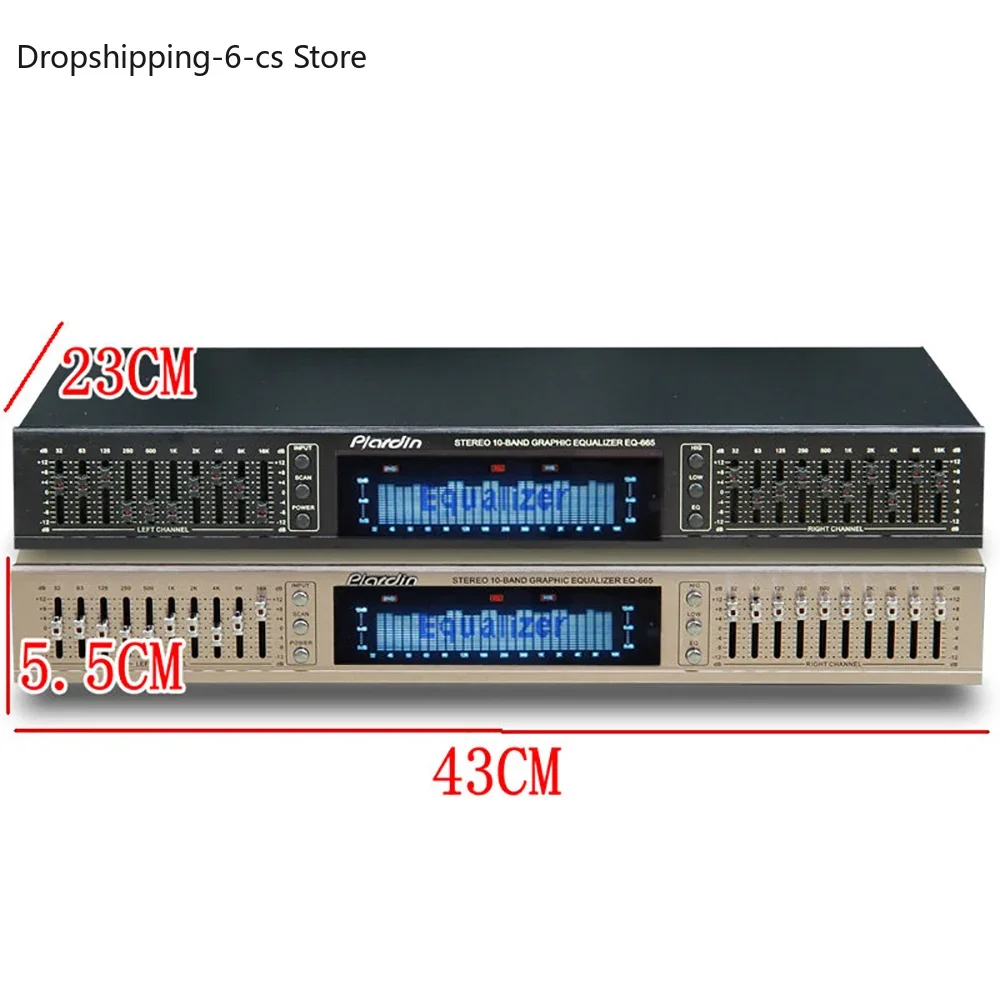 220V EQ665 Equalizer Hifi Home EQ Equalizer Dual 10 BAND Stereo Treble Alto Bass Regulation With Built-in Bluetooth