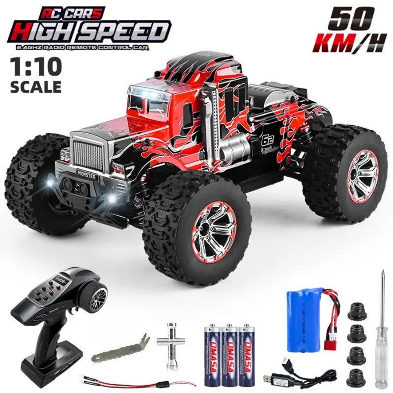 Cool Stuff Toy Car Regalo divertente-Hot 50 km/h Camion RC 4WD ad alta velocità, 1:10 Arrampicata fuoristrada Rc Drift Car, Monster Truck, Giocattoli per ragazzi