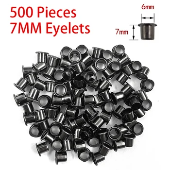 500 Stück Ösen für die Herstellung von DIY-Kydexscheiben, 7 mm Nieten, Handwerkzeugteile, 6 x 6 mm, 7 x 6 mm