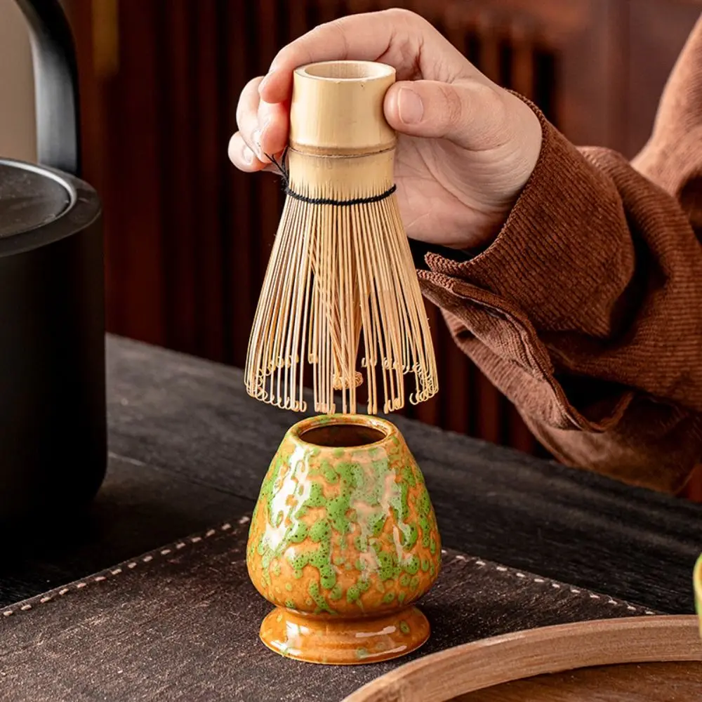 Nuova ciotola per matcha in ceramica a mano, arte del tè, tazza per birra matcha di grande capacità, supporto per spazzole da tè modificato nel forno