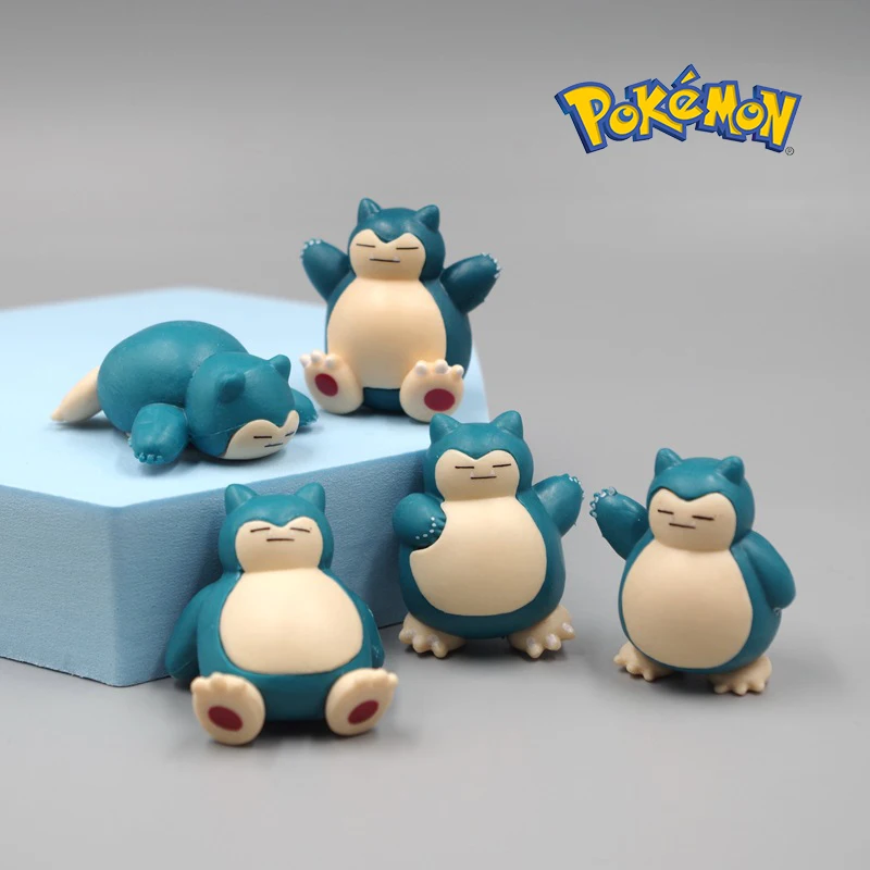 

5pcs/Set Snorlax Figures Model 4CM Pokemon Anime Action Figure Catoon Decoration PVC Doll Toys Pokémon Kids Birthday Gifts