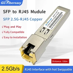 2.5Gb RJ45 Copper SFP Module 2.5Gbase-TX RJ45 Copper 100m Compatible D-link,Cisco,Mikrotik,TP-Link,Netgear,Zte...Ethernet Switch