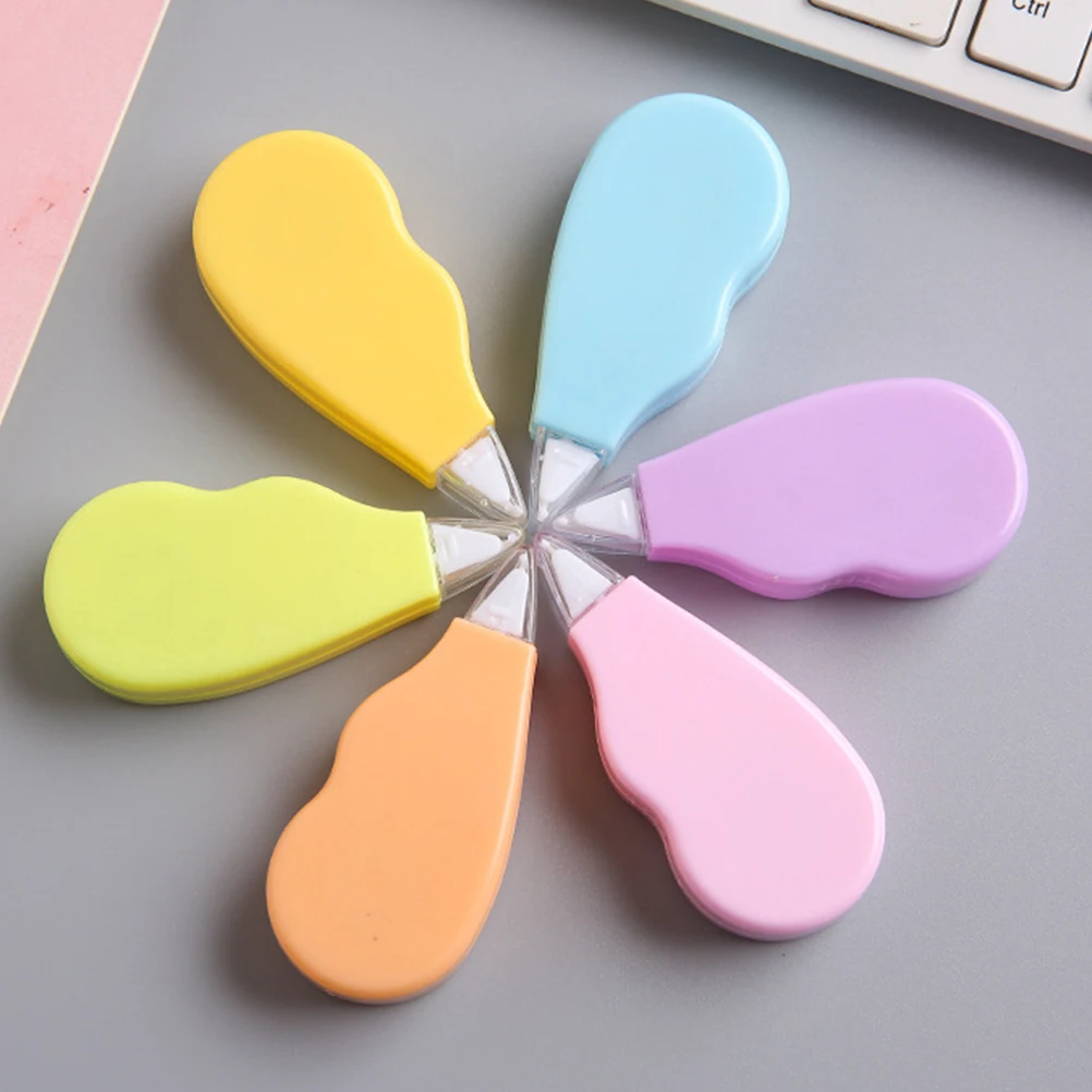 

6 Pcs Mini Modification Belt Suit Brown Tape Plastic Students Colored Correction