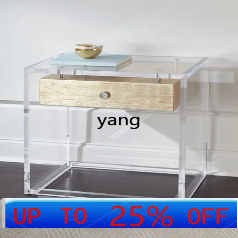 

LH acrylic edge table simple modern living room sofa Italian transparent table with drawers