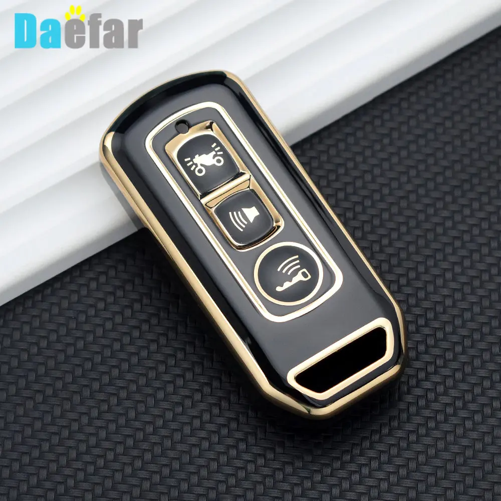 Soft TPU Car Key Case Smart Remote Control Fob Cover Skin For Honda Airblade 125 C125 Super Cub Scooter Vario 150 PCX Forza 300