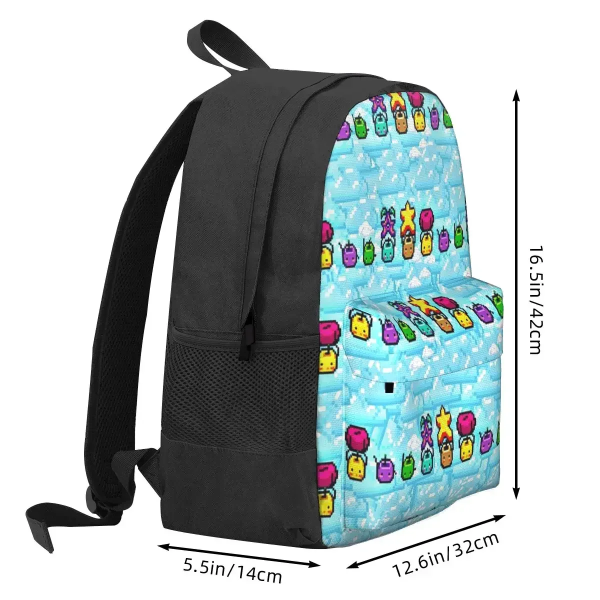 Stardew Valley Junimos Pattern Blue Backpacks Boys Girls Bookbag Students School Bags Kids Rucksack Laptop Rucksack Shoulder Bag