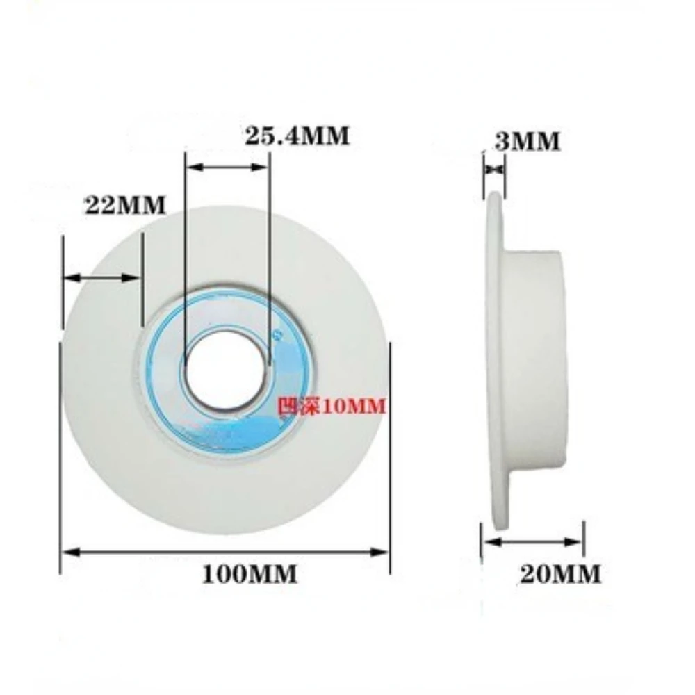 Roda gerinda pelubang keramik berbentuk topi, roda gerinda khusus 100*20*25.4