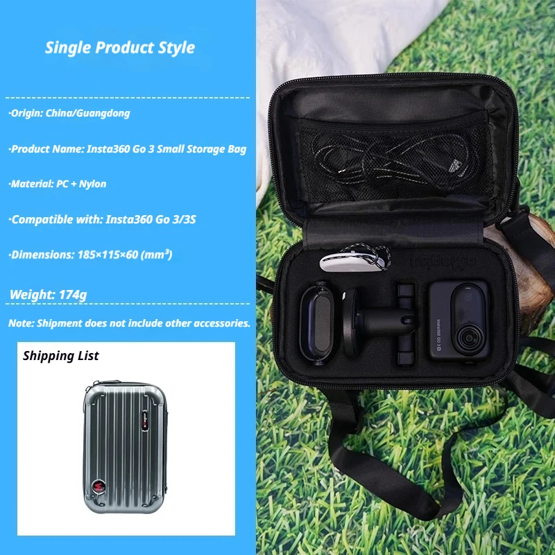 Accessories Kit for insta360 3/3S,Include Lens Filters, Shoulder Bag, Metal Frame,Tripod, Chest Strap, Bike Clamp, etc Adapter,