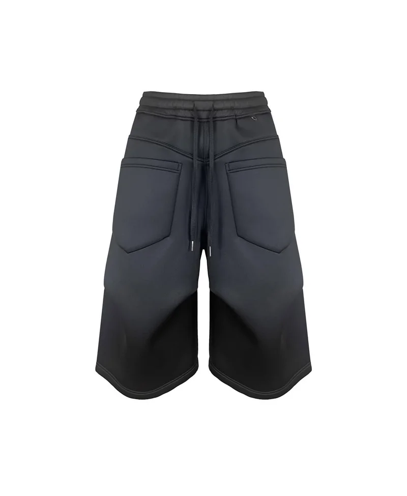 

Space Cotton Three-dimensional Knee Length Seven Part Silhouette Sweatpants