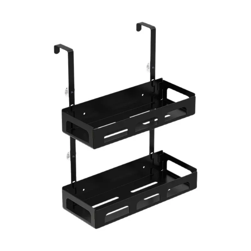 Bathroom door rear shelf hanging basket free of punching Door rear hanger Multi-layer storage rack Multifunctional shower