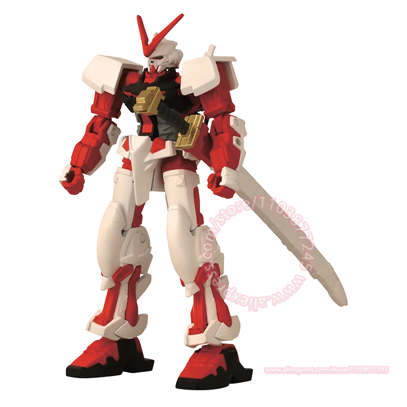 BANDAI-modelo de ensamblaje infinito para niños, juguete de héroe de máquina roja Gundam, regalo de cumpleaños, decoración periférica de animé