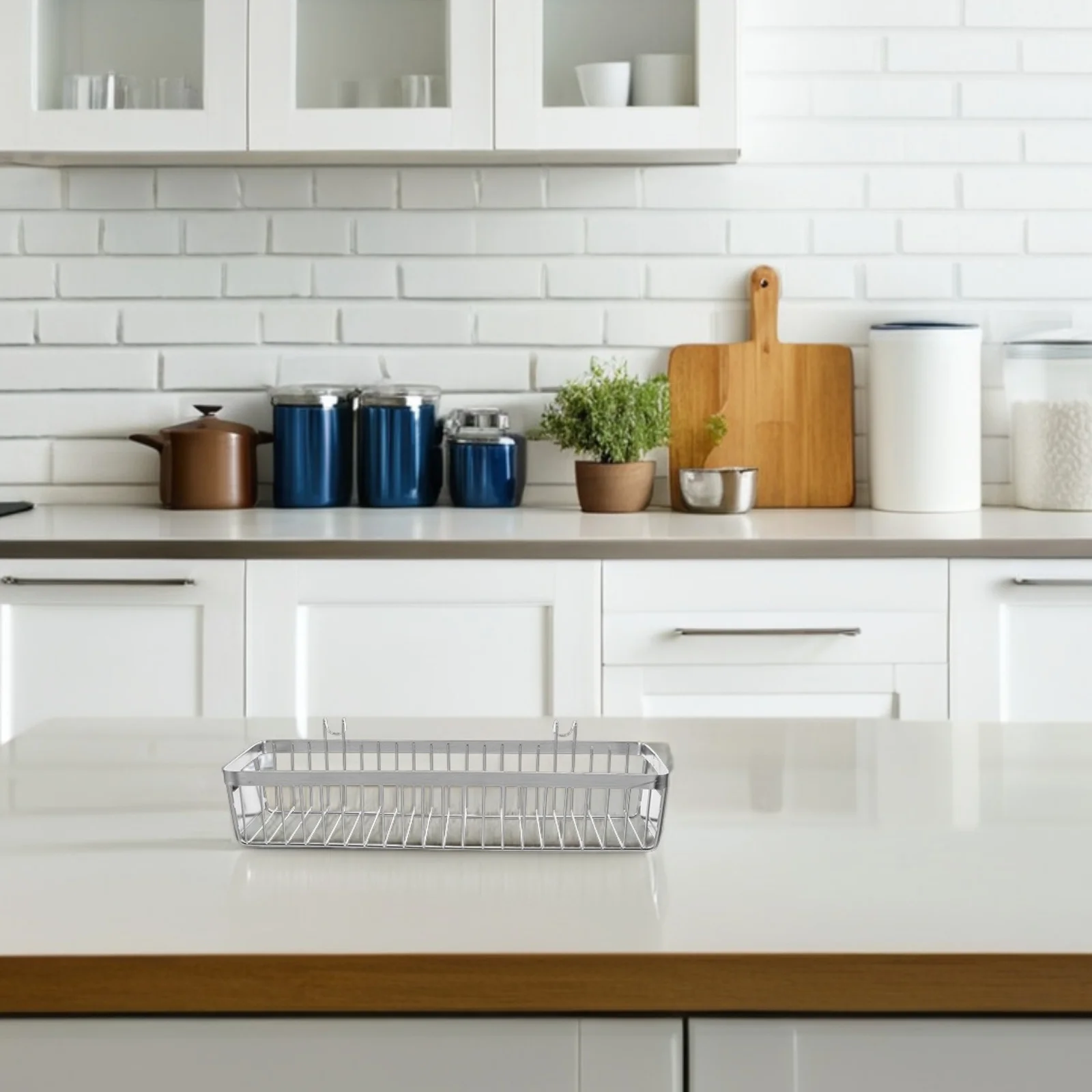 

Stainless Steel Dishwasher Cutlery Basket Kitchen Utensil Holder Multi-Functional Chopstick Drying Rack Space-Saving Silverware