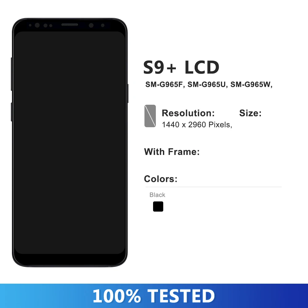 TFT For Samsung Galaxy S9 Plus G965F G9650 Lcd Display Digital Assembly Touch Screen with Frame For Samsung S9+ Display
