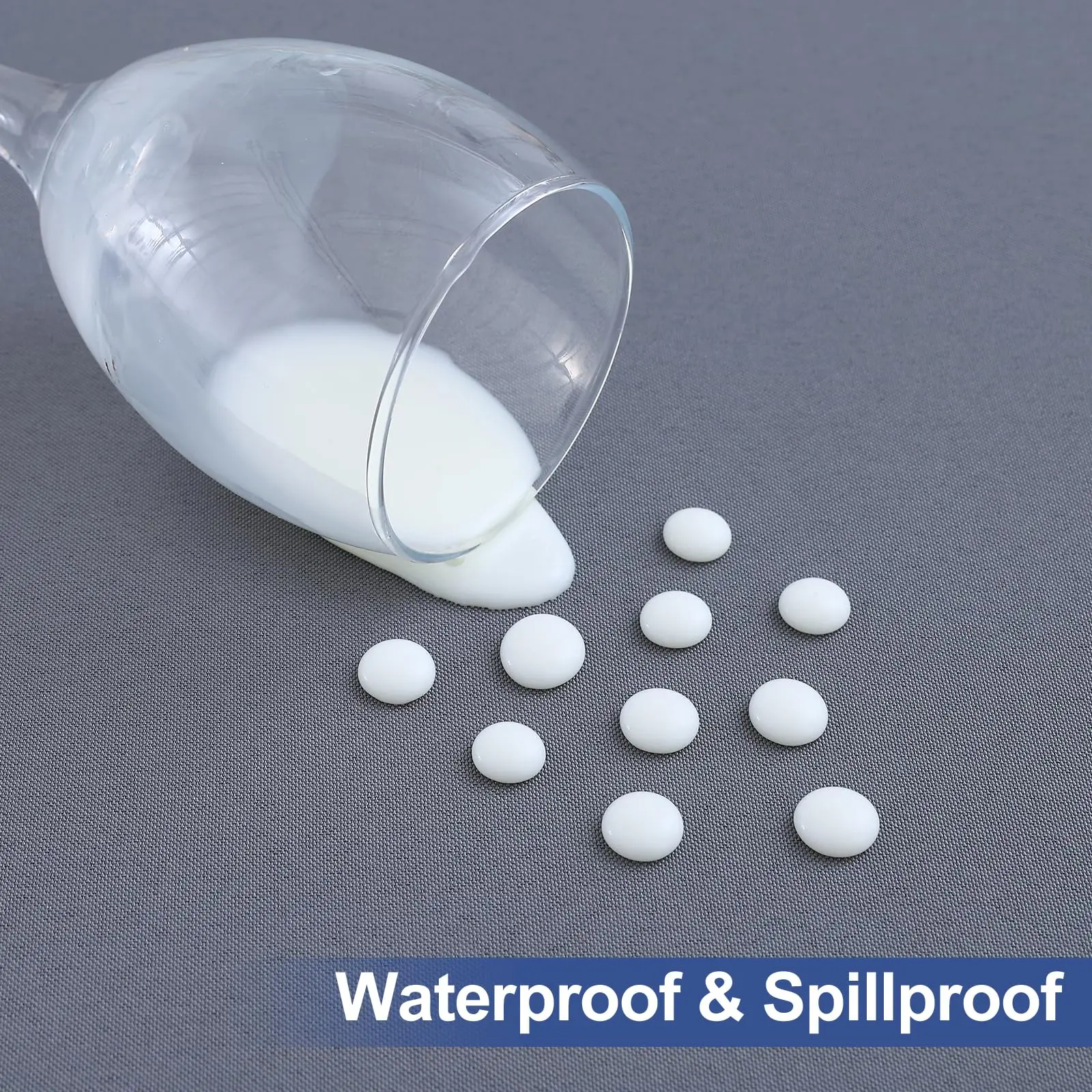 Homaxy مستطيل الجدول يغطي البوليستر مطاطا المجهزة حامي الطاولة للعشاء في الهواء الطلق نزهة التخييم مفارش المائدة للماء