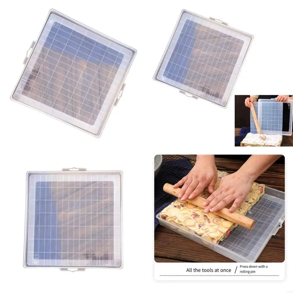 F19B Nougat Making Tool Snowflake Crisps Nougat Baking Plate Pastry Tool Rectangular Cake Molds Plastic Nougat Mold