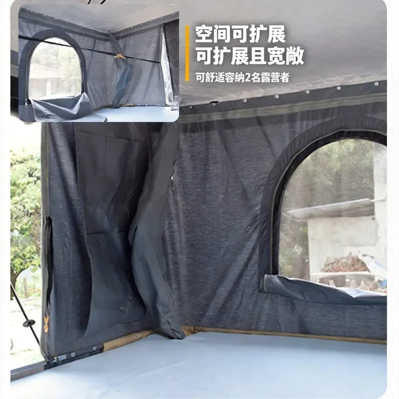 Wholesale Hard Top Roof Tent Double Person Outdoor Camping Equipment ABS Shell Car Roof Tent for Vehicle Camping