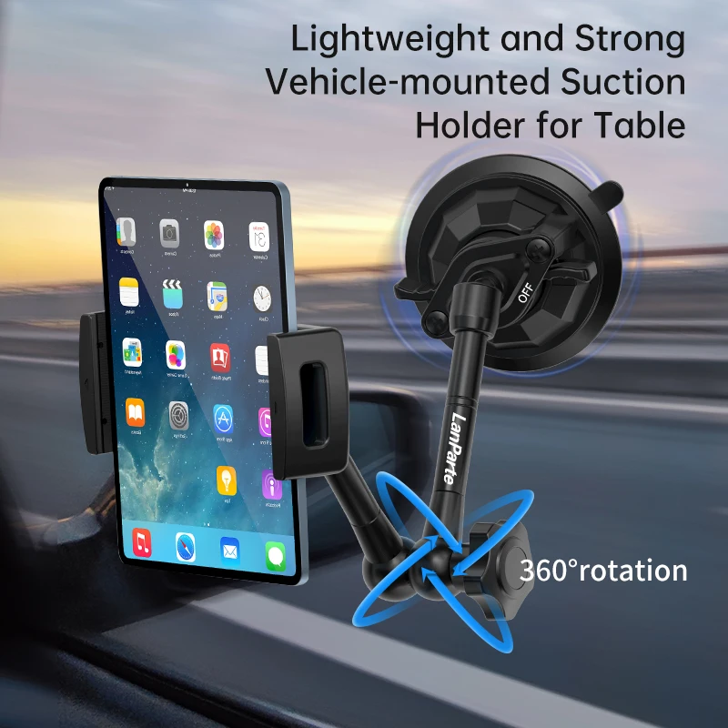 HOT Universal Flexible Tablet Clamp Holder with Suction Mount for 8