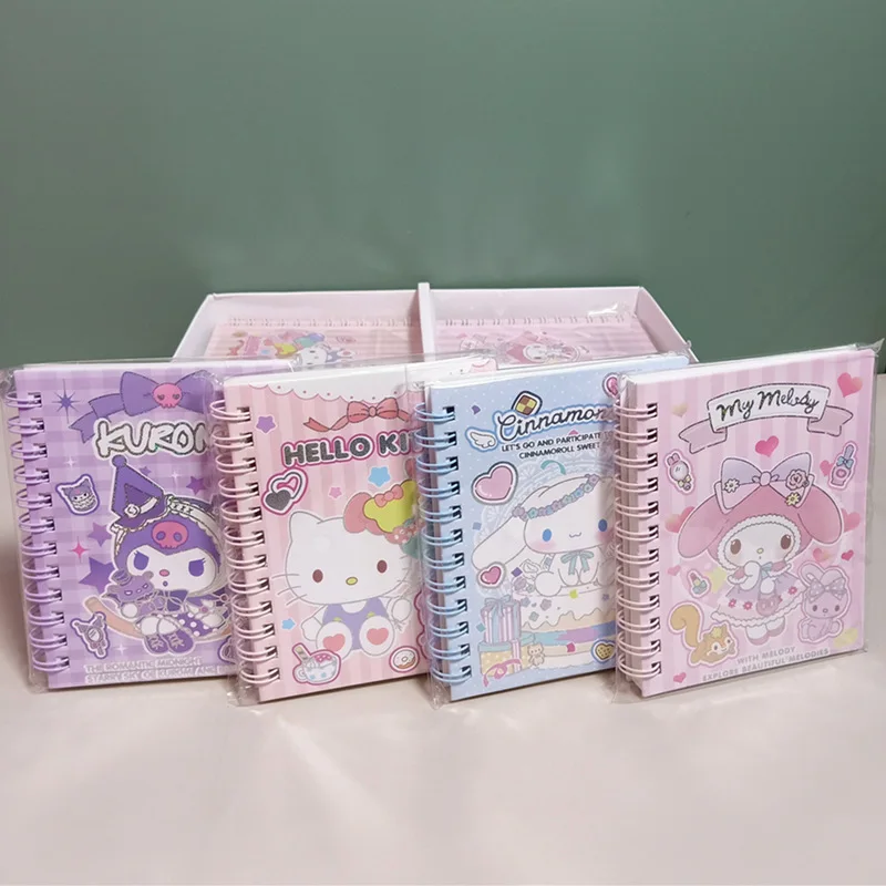 10/20pcs Sanrio Notebook Hello Kitty Kuromi Melody Student Daily Weekly Planners Agenda Notepad Stationery Office School Supplie