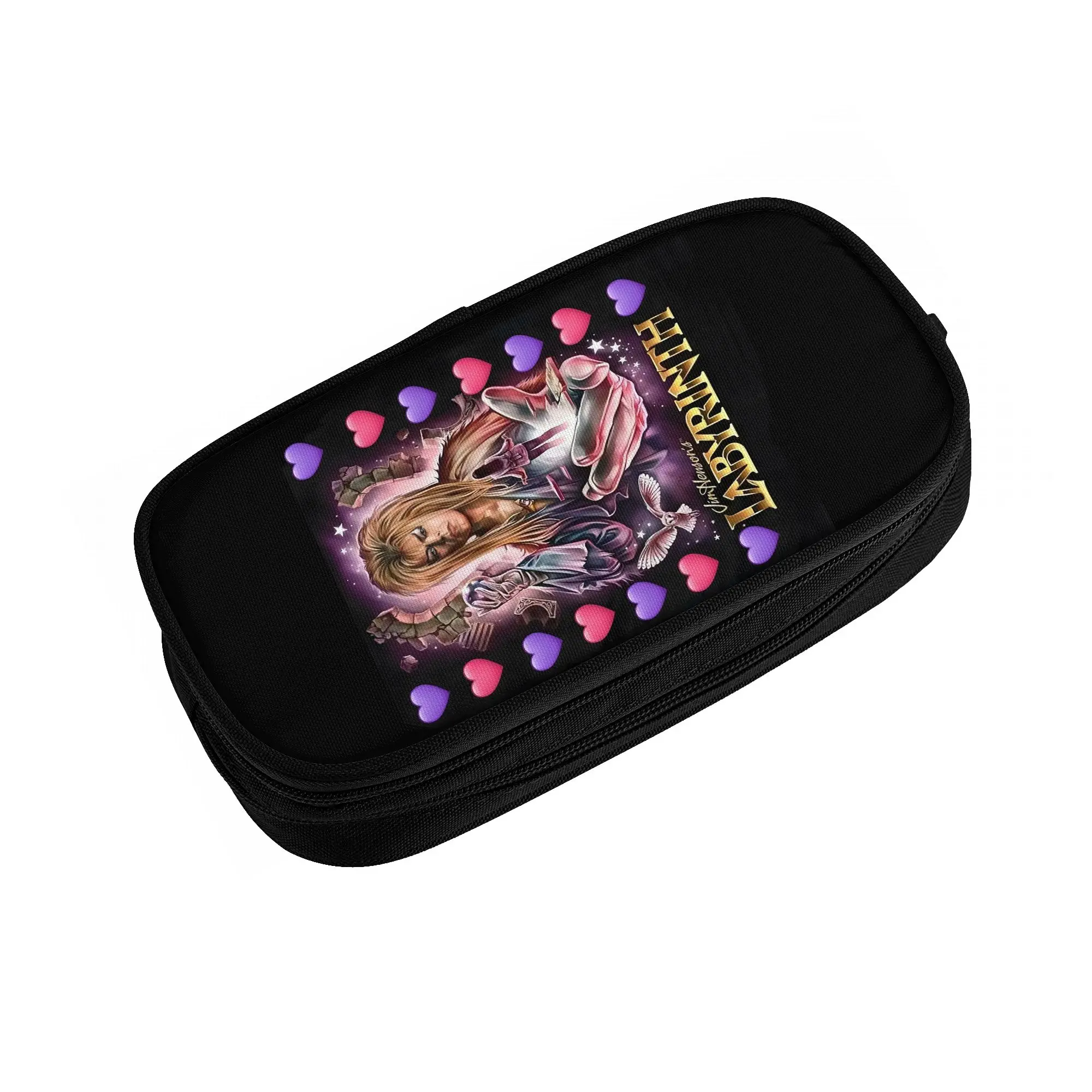 Cute Fantasy Film L-Labyrinths Pencil Case for Girl Boy Big Capacity Jareth The Goblin King Movie Pencil Bag School Supplies