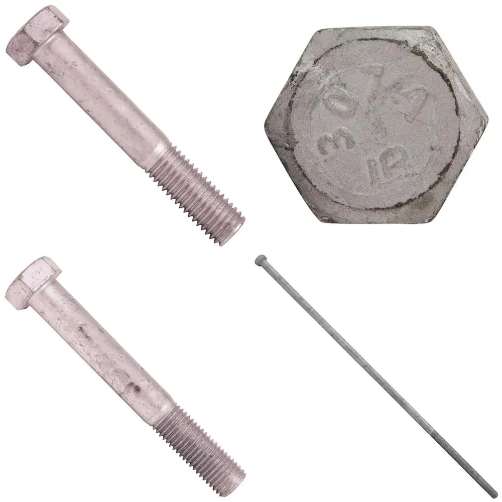 

Болты с шестигранной головкой 5/8-11 x 4-1/2, класс A, 25 шт., оцинкованные, сверхмощные строительные крепления