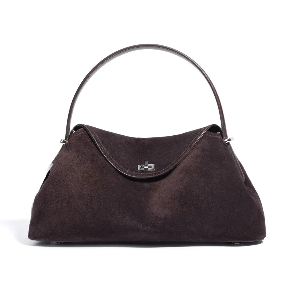 

2025 Genuine Matte Cowhide Handbags Luxury Designer Shoulder Bag Large Capacity Hobo Bag Vintage Crossbody Bag Premium Tote Bag