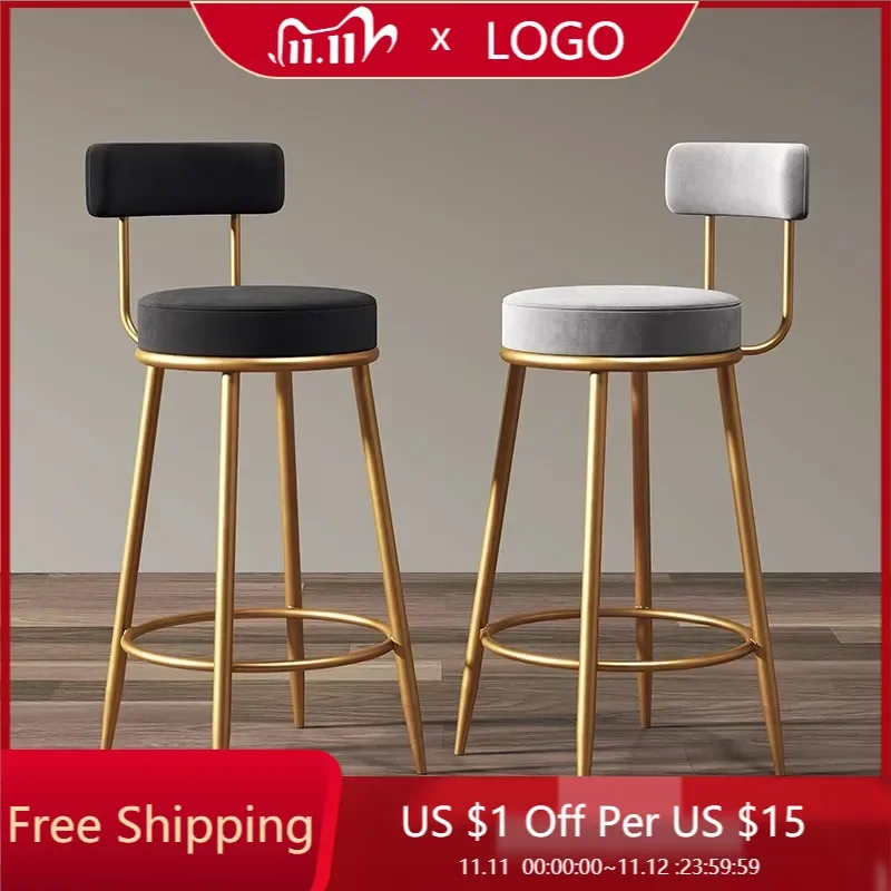 

Ergonomic Bar Stool Luxury Gold Designer Nordic Modern Office Bar Chair For Kitchen Gaming Chaises Salle Manger Home Furniture