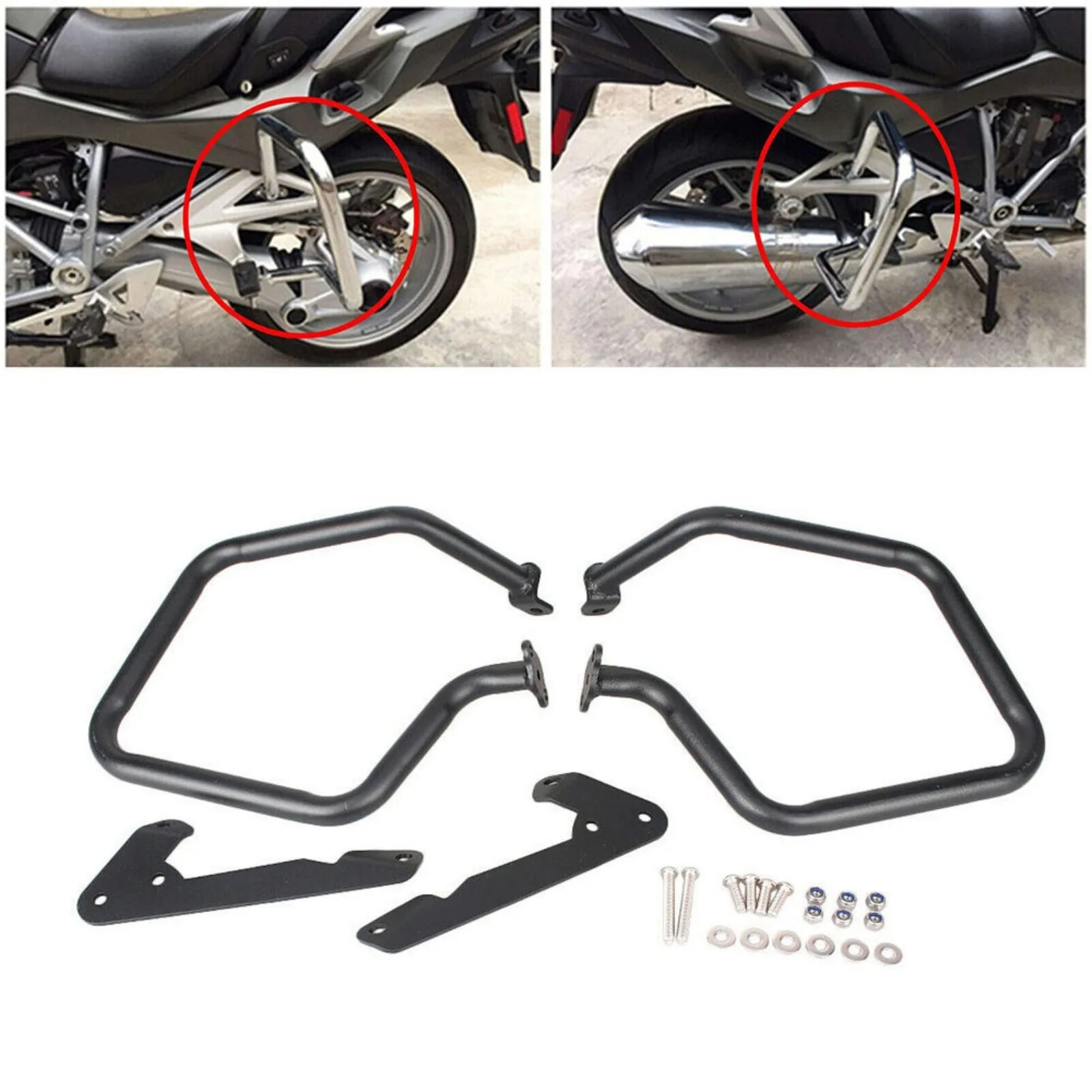 

Rear Engine Guard Crash Bar Protector For BMW R1200RT 2014-2017 R1250RT 2018-22