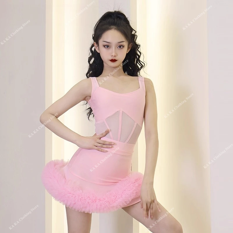 

Платье для латинских танцев сальсы, костюм для латинских танцев для девочек, румба, танго, платья для соревнований по бальным танцам для девочек, детское платье для латинских танцев