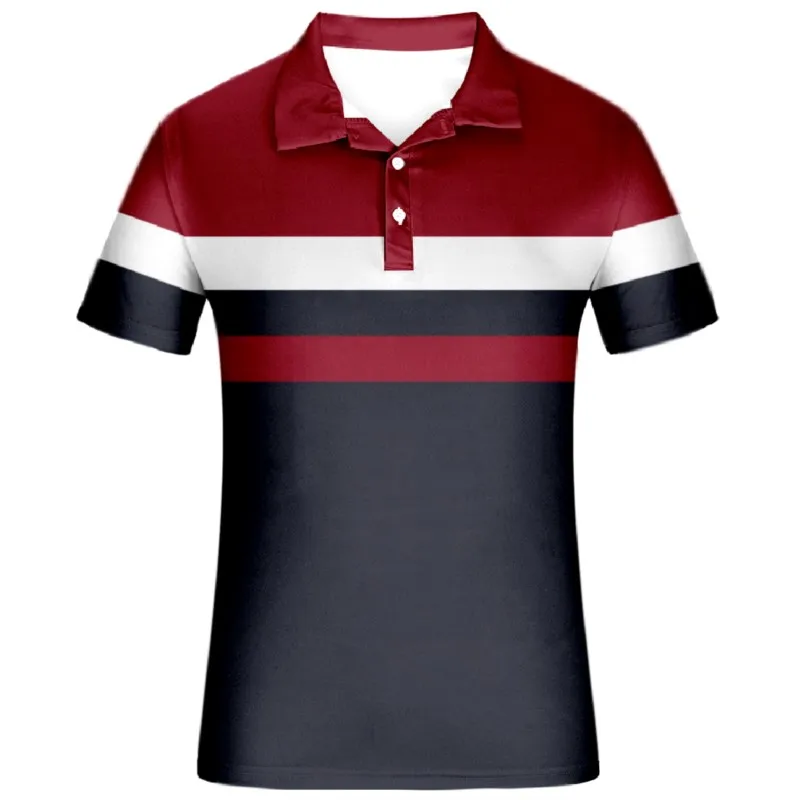 Men's Polo Shirt Button Up Polos Casual Holiday Lapel Short Sleeve Fashion Basic Red Black Color Block Regular Fit Polo Shirt